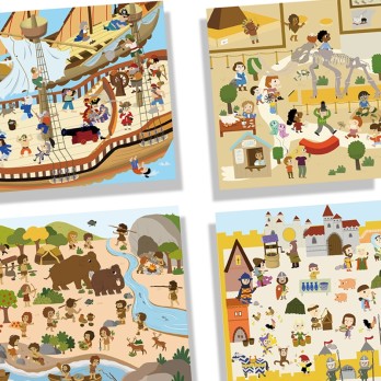 Stickers repositionnables  - HISTOIRE
