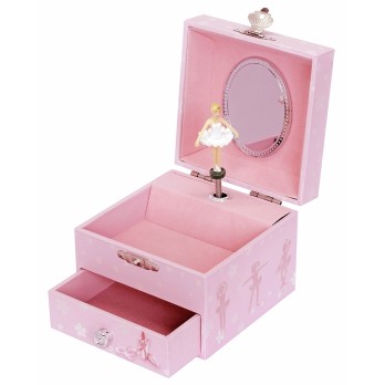 Boite à Musique Cube Phosphorescent Chaussons Ballerine - Rose