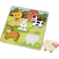 Puzzle tactile - La Ferme  bois FSC