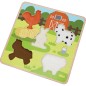 Puzzle tactile - La Ferme  bois FSC