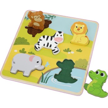 Puzzle tactile - Savane bois FSC