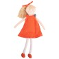 Poupée en Robe 30Cm - Coton Bio Corail