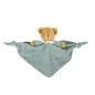 Ours Triangle Doudou avec Hochet 20Cm - Coton Bio Celadon