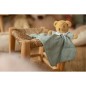 Ours Triangle Doudou avec Hochet 20Cm - Coton Bio Celadon