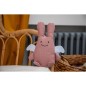 Ange Lapin Doudou - Coton Bio Vieux Rose avec Hochet 20Cm