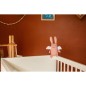 Ange Lapin Doudou - Coton Bio Vieux Rose avec Hochet 20Cm