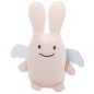 Ange Lapin Doudou - Coton Bio Rose Poudré avec Hochet- 20Cm
