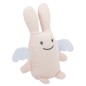 Ange Lapin Doudou - Coton Bio Rose Poudré avec Hochet- 20Cm