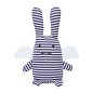Ange Lapin Doudou avec Hochet - Marinière 20Cm