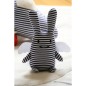 Ange Lapin Doudou avec Hochet - Marinière 20Cm