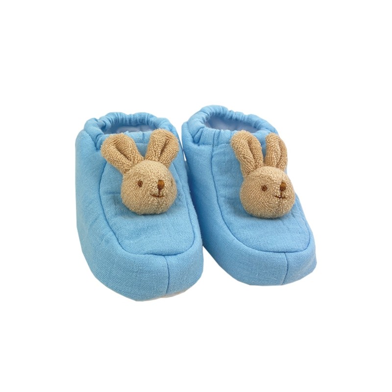 Chausson bébé - Lapin - Bleu Ciel Chausson bébé - Lapin - Bleu Ciel