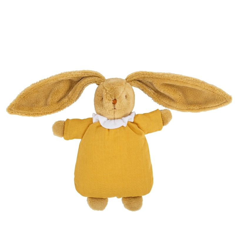 Doudou Hochet 20 cm - Lapin Nid d'Ange - Curry Doudou Hochet 20 cm - Lapin Nid d'Ange - Curry