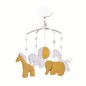 Mobile Musical Girafe, Elephant Curry & Blanc Mobile Musical Girafe, Elephant Curry & Blanc
