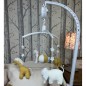 Mobile Musical Girafe, Elephant Curry & Blanc Mobile Musical Girafe, Elephant Curry & Blanc