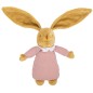 Lapin Nid d'Ange Doudou Musical - Coton Bio Vieux Rose 25Cm