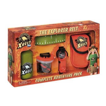 Coffret Ceinture d'Exploration - Boite Loupe, Gourde, Ceinture avec Pochette, Optic Wonder (Boussole, Loupe, Jumelles & Miroi...