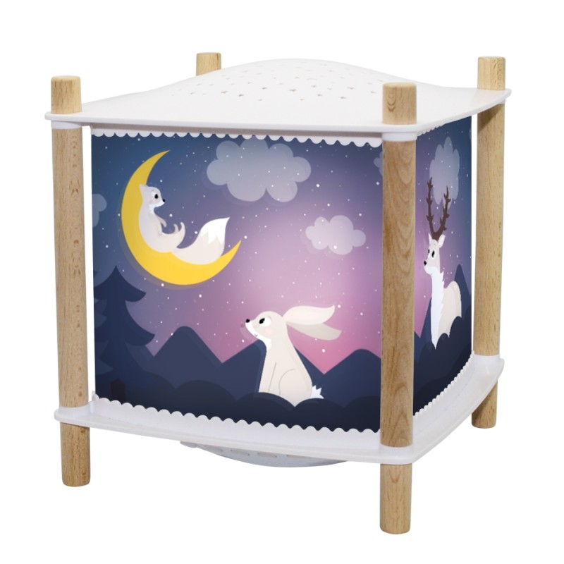 Veilleuse - Lanterne ReVOLUTION 2.0 - Forêt - Bluetooth, Musicale, Détection des Pleurs & USB Rechargeable