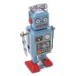 Robot 12 Cm à Clé - Article Mécanique en Métal  - Objet de Collection