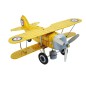 Aéroplane Jaune 20 Cm à Clé - Article Mécanique en Métal  - Objet de Collection