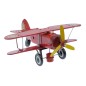 Aéroplane Rouge 20 Cm à Clés - Article Mécanique en Métal  - Objet de Collection