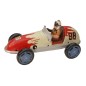 Voiture de Course Rouge 14 Cm Mécanique à Clé  - Objet de Collection