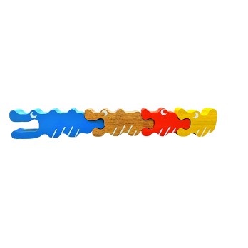 Puzzle 3D Crocodile - Assembler & Empiler - 18M+ Jouet en Bois