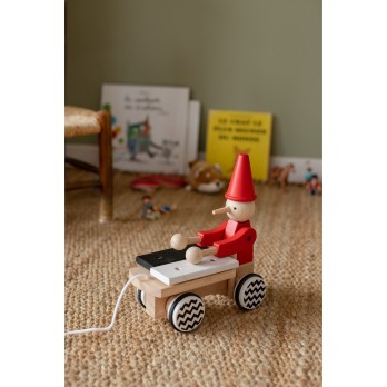 Jouet à Tirer Pinocchio avec Xylophone - Jouet d'Hier - 18M+ Jouet en Bois