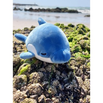Peluche nemu nemu - FLIP - Dauphin - Taille S - 11 cm 