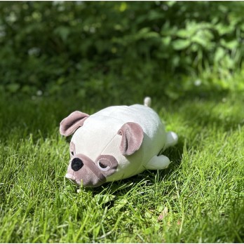 Peluche nemu nemu - HANA - Bulldog - Taille M - 27 cm 