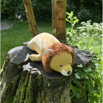 Peluche nemu nemu - LEON - Lion - Taille L - 53 cm