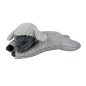 Peluche nemu nemu - MOKO - Mouton Gris - Taille L - 53 cm